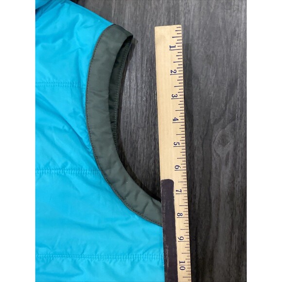 DIESEL SLEEVELESS JACKET VEST PUFFER ZIPPER TEAL WITH GREY TRIM SIZE L LARGE - Picture 16 of 16